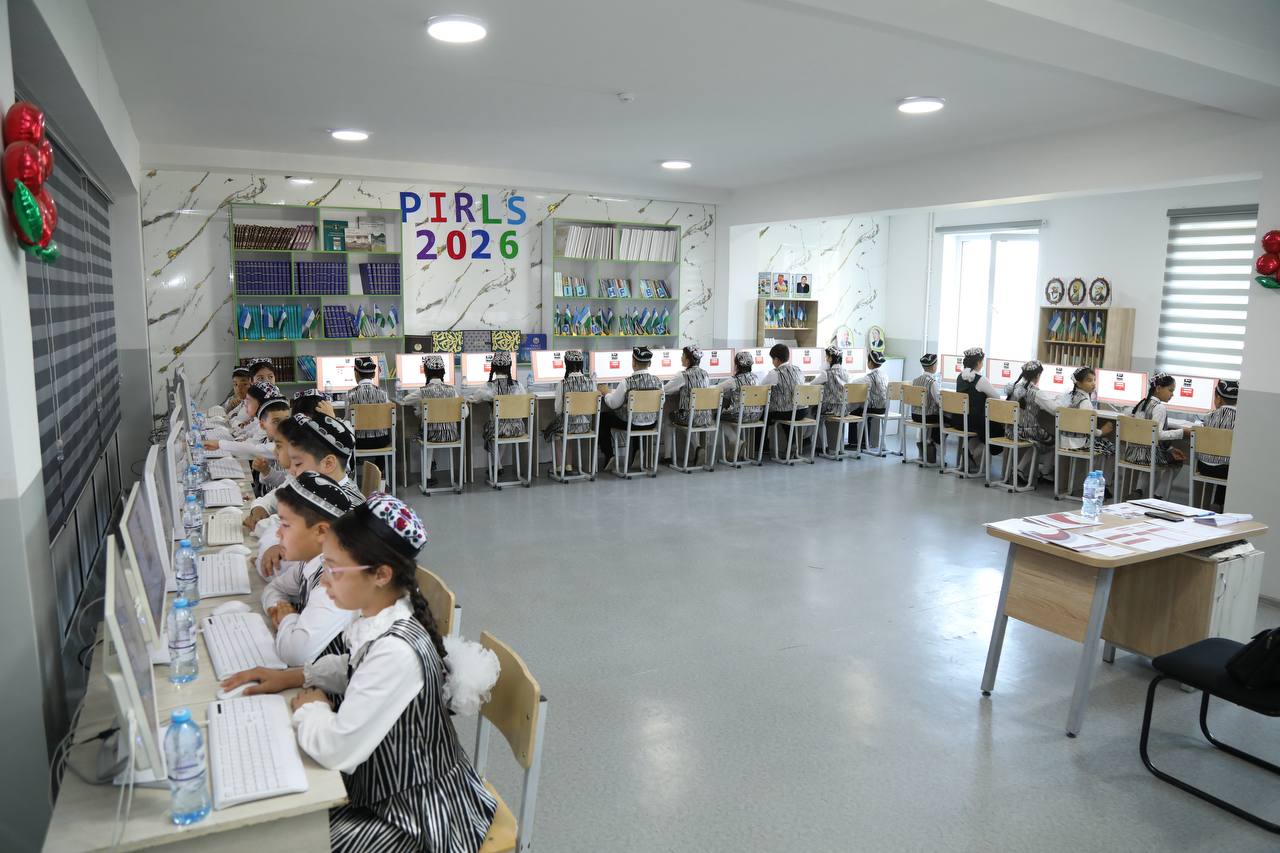 Bugun PIRLS 2026 xalqaro baholash tadqiqotining asosiy sinov jarayonlari Andijon viloyatida bo‘lib o‘tmoqda